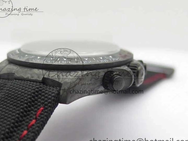 MiroTime 0124 Stretchable Daytona DIW All Black Carbon Noob 1:1 Best Edition Black Dial on Black Nylon Strap SA 2582